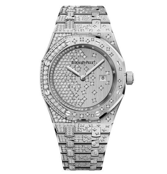 AAA Replica Audemars Piguet Royal Oak Quartz White Gold Watch 67654BC.ZZ.1264BC.01